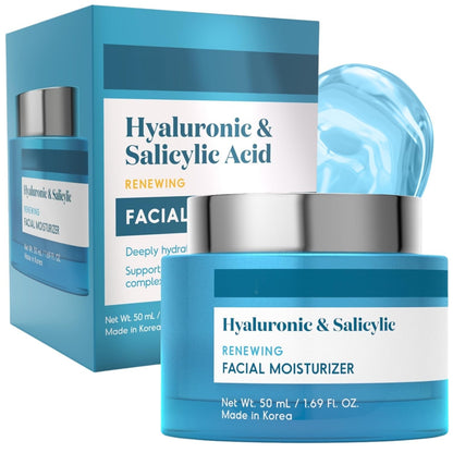 Hyaluronic & Salicylic Acid Face Moisturizer Cream