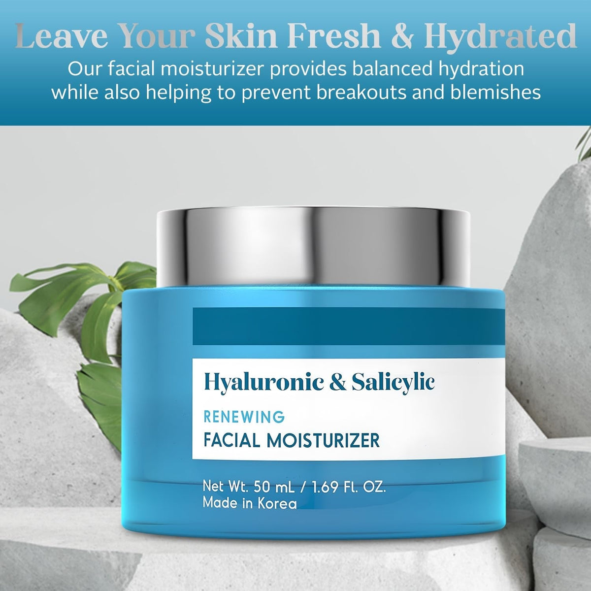 Hyaluronic & Salicylic Acid Face Moisturizer Cream